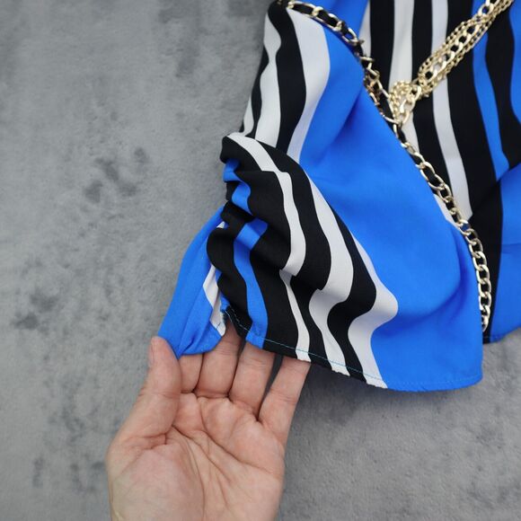 Chocolate Shirt Womens S Multicolor Striped Pullover Built In Bra Tube Top - Picture 12 of 16